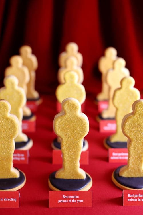 Τα cookies Oscar δημιουργούν εξαιρετικές ιδέες για πάρτι Oscar
