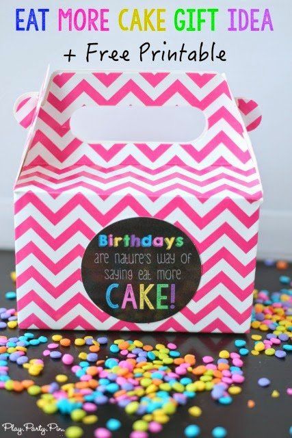 Uwielbiam ten pomysł na prezent urodzinowy, aby podarować komuś tort z tym uroczym darmowym wydrukiem!
