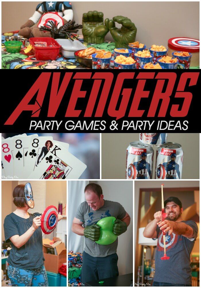 Milujte tyto společenské hry a nápady Avengers, zejména Black Widow BS a Hulk Balloon Smash, tolik zábavy!