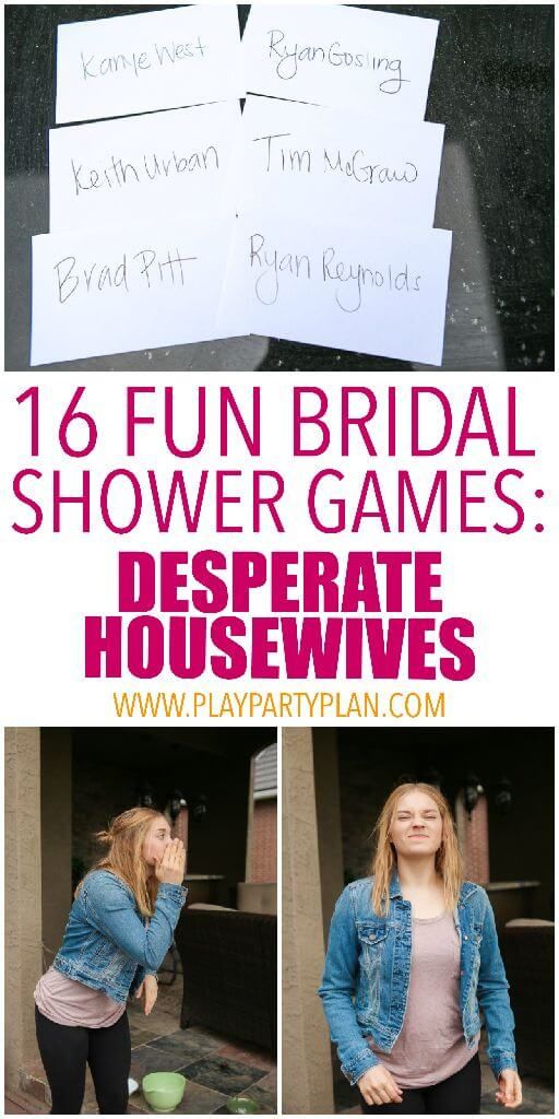 En komik gelin duş oyunlarından birinde çaresiz ev kadınlarını canlandırmak