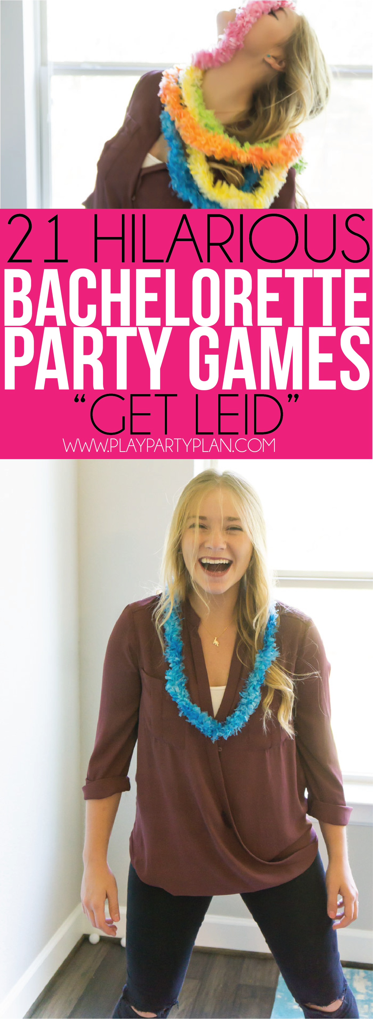 Χρησιμοποιήστε πλαστικά Leis για διασκέδαση σε αυτά τα ανόητα παιχνίδια πάρτι bachelorette