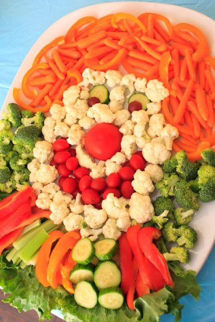 Inkorporera grönsaker i en cirkusfödelsedagsfest med denna cirkusclown