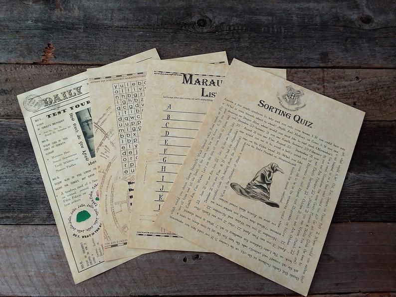 Juegos y cuestionarios imprimibles de Harry Potter
