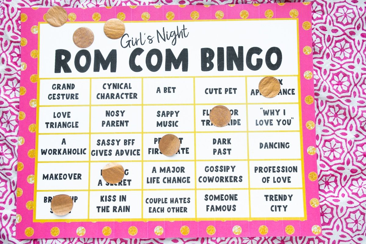 Vítězná filmová bingo karta