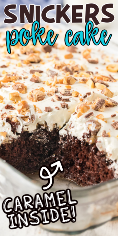 Snickers tropí dort s textem pro Pinterest