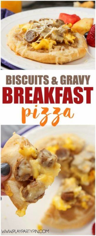 Biscuits and Sausage Gravy Breakfast Pizza Recipe