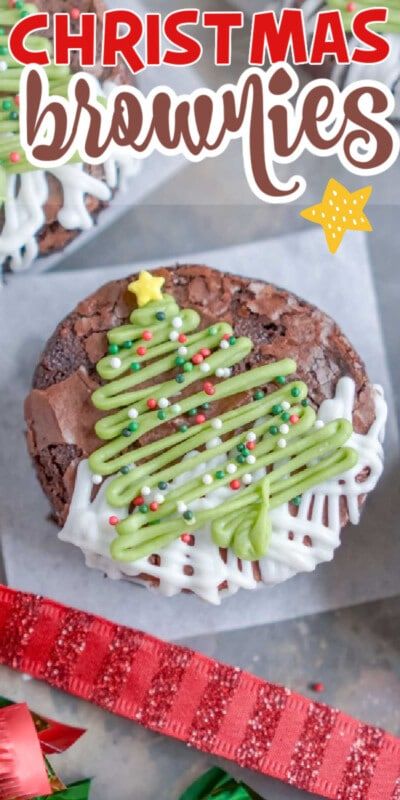 Brownies aux sapins de Noël