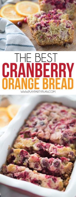 Esta é a melhor receita de pão de laranja e cranberry! É fácil de fazer, incrivelmente úmido e delicioso, quer você faça mini pães, muffins ou pães regulares! Apenas certifique-se de fazer o dobro, pois ele irá embora em minutos!