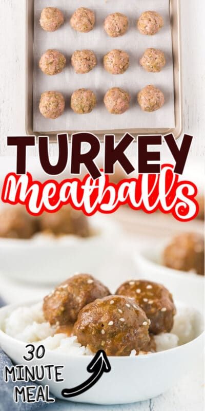 Collage av bakte kjøttboller fra Tyrkia til Pinterest