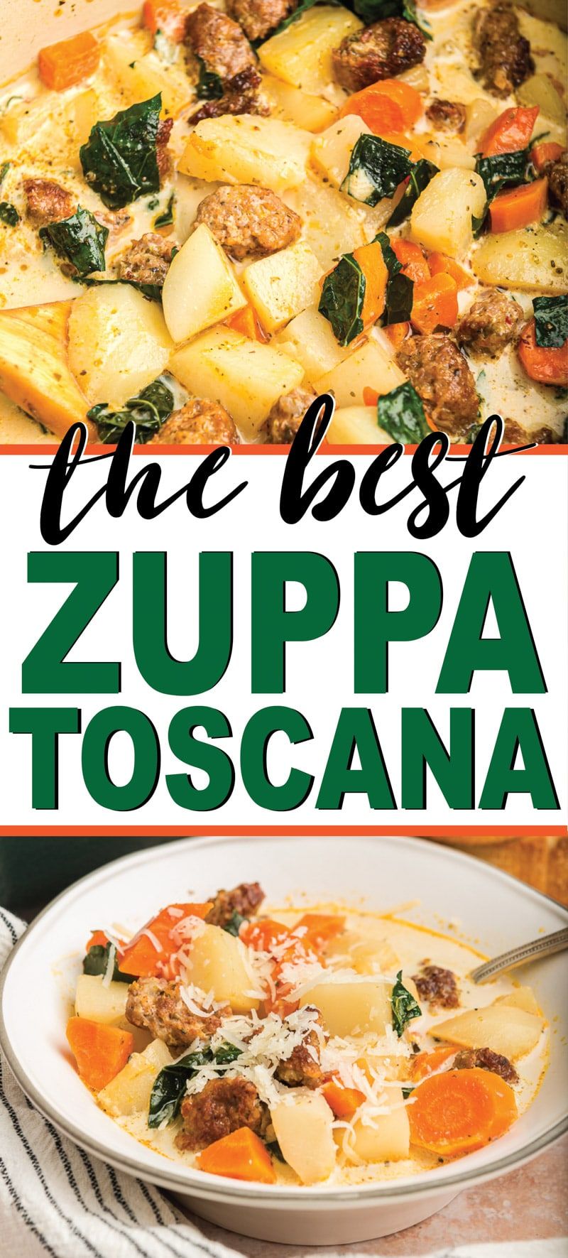 Η καλύτερη συνταγή copycat Olive Garden zuppa toscana! Εύκολο να φτιαχτεί και τόσο καλό που ποτέ δεν θα ξέρετε ότι είναι πραγματικά αρκετά υγιές για να φάτε σε ολόκληρο το 30!