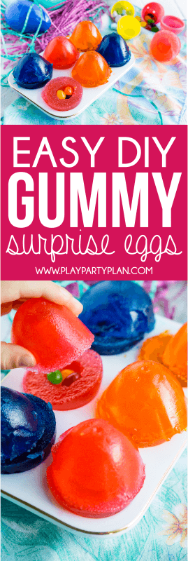 Aquests ous sorpresa gomosos són una de les idees d’ous de Pasqua comestibles més divertides de la història. Ells