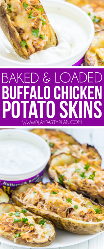 Buffalo Chicken Stuffed Potato Skins Recipe