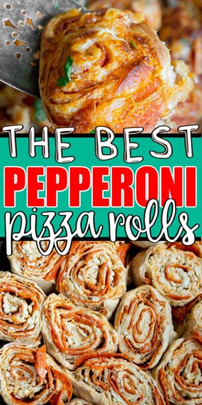 Pepperoni ม้วนคอลลาจสำหรับ Pinterest
