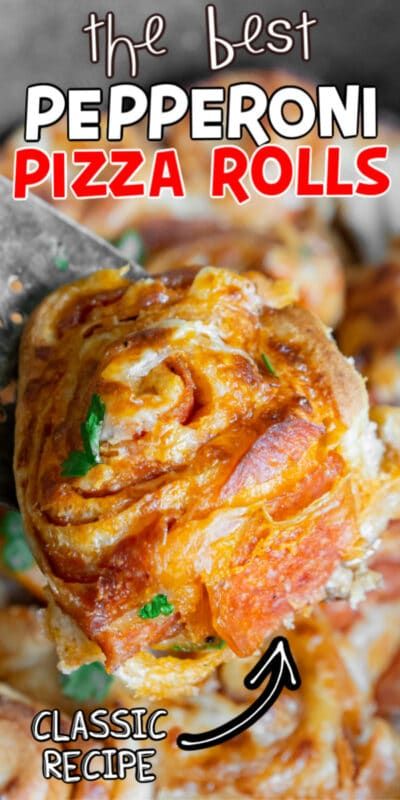 Collage de rollos de pepperoni para Pinterest
