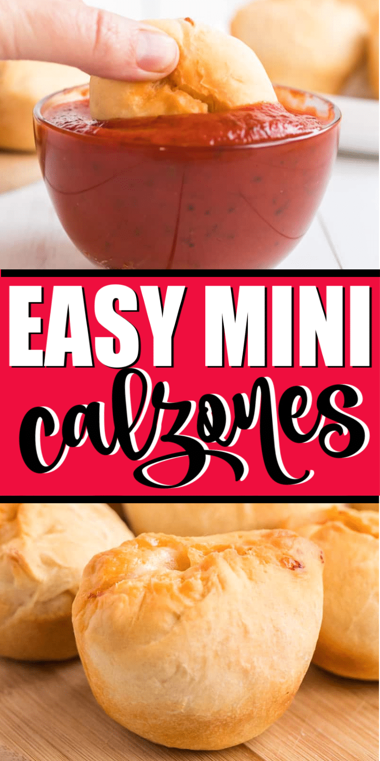 These easy calzones are so yummy and great for a party appetizer! Add your own favorite toppings like pepperoni or buffalo chicken for one delicious appetizer the entire group will love!