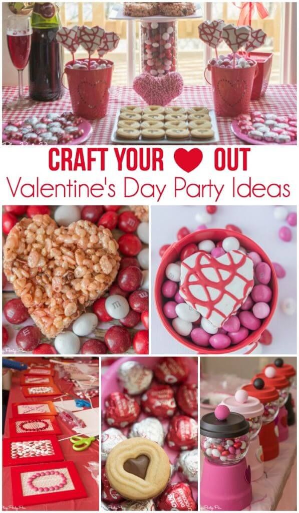 Aquesta nit de noies Craft Your Heart Out de www.playpartyplan.com és una de les més boniques de Sant Valentí