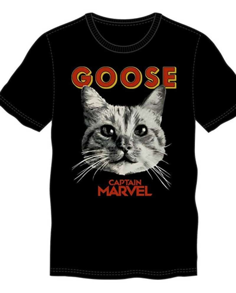 Tričko Captain Marvel s kočkou Goose
