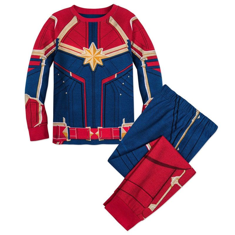 Pijama de Capitán Marvel que funcionaría como un disfraz de Capitán Marvel