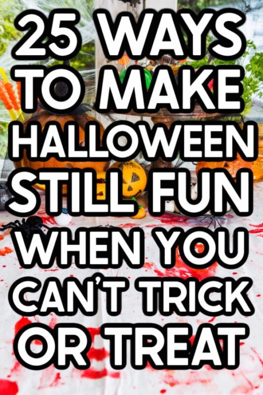 Imagem de Halloween com texto na parte superior para Pinterest