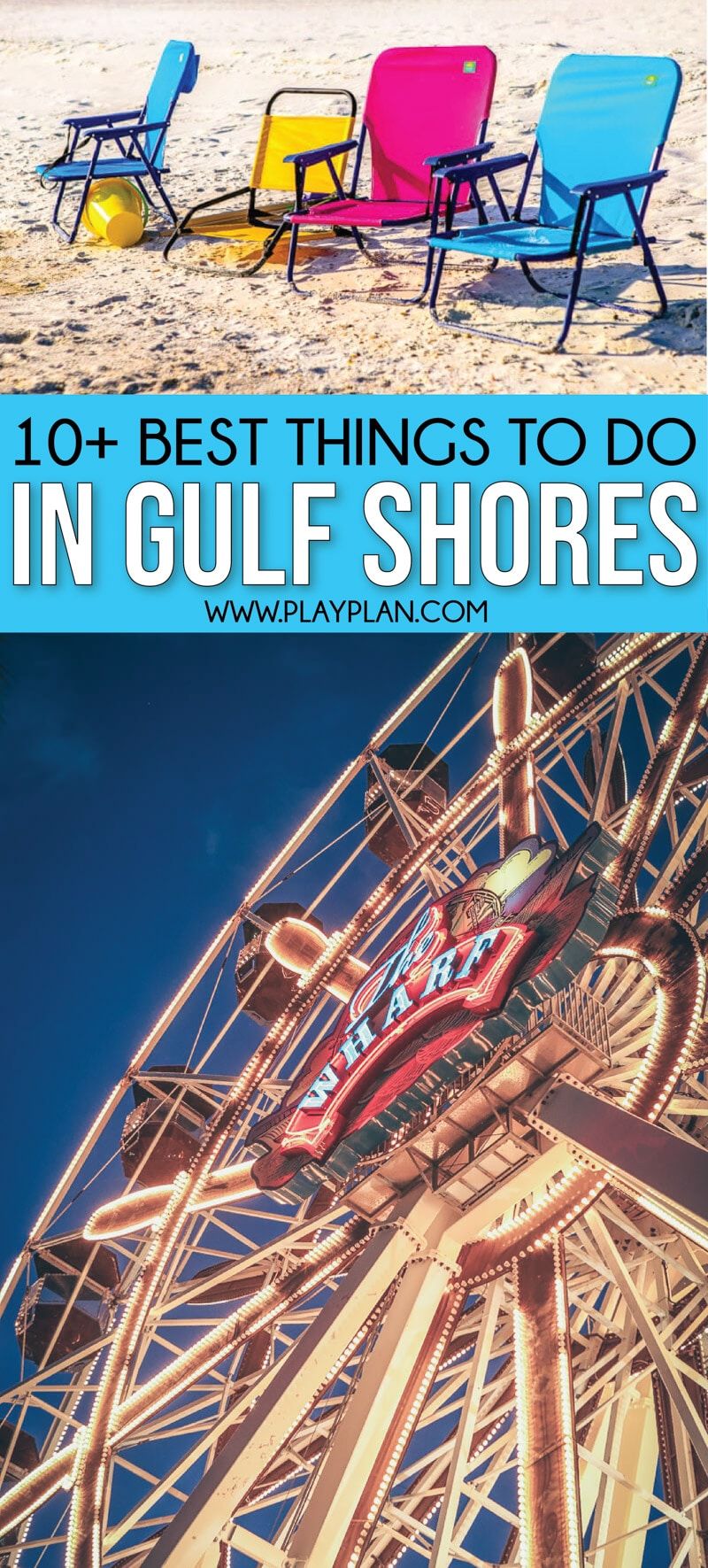 Най-добрите неща за вършене в Gulf Shores Alabama не само плажът! Тонове страхотни идеи за деца, съвети за това къде да отседнете в района, страхотни наеми, най-добрите ресторанти, най-добрите атракции и много други!