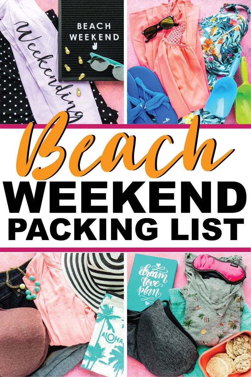 ¡La mejor lista de empaque para el fin de semana en la playa! ¡Perfecto para niños, adolescentes o mamás que viajan con cualquiera! Empaca todo en un equipaje de mano o registra una maleta, incluso si te gusta viajar con poco equipaje.