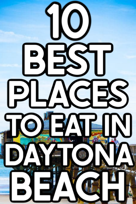 Daytona Beach restaurant met tekst voor Pinterest